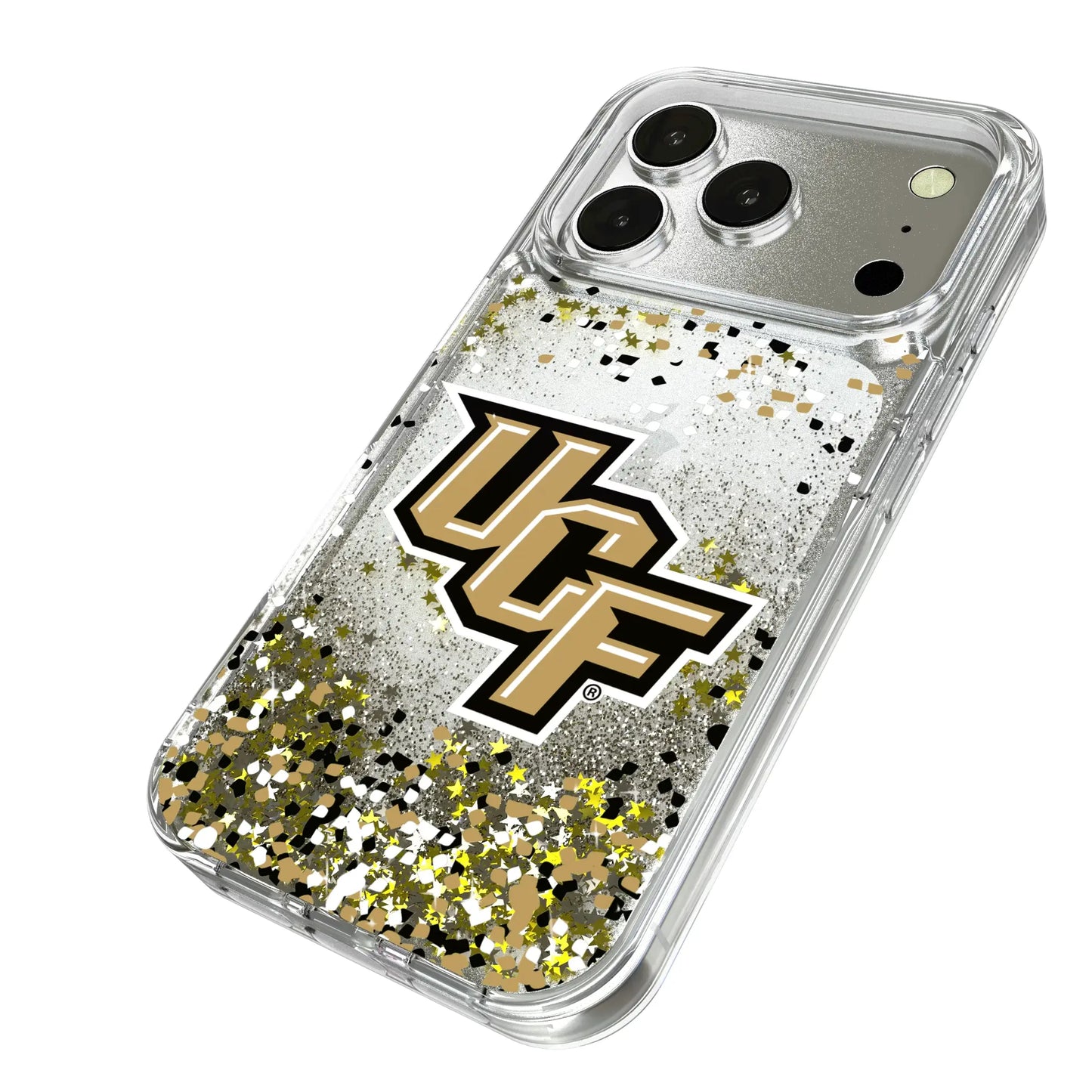 University of Central Florida Golden Knights Confetti Glitter Phone Case for Apple iPhone