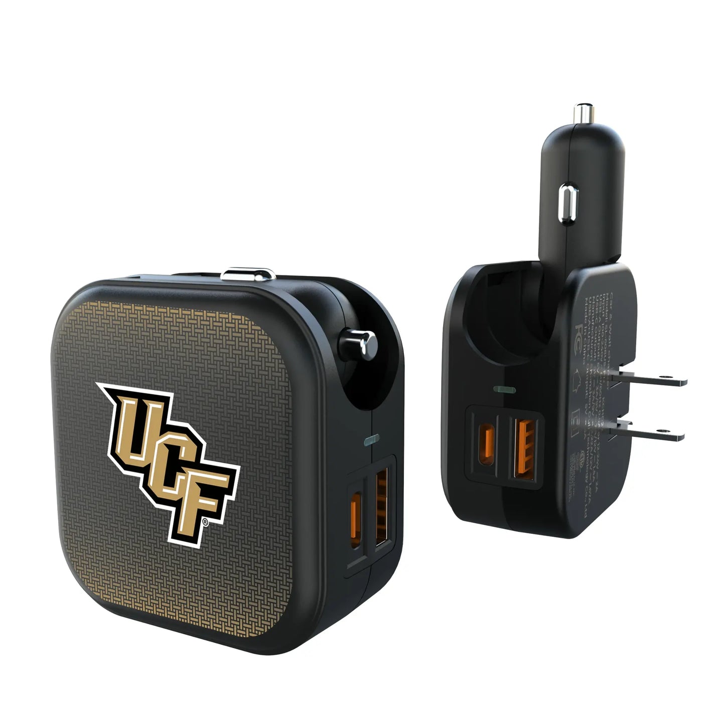 University of Central Florida Golden Knights Linen 2 in 1 USB A/C Charger