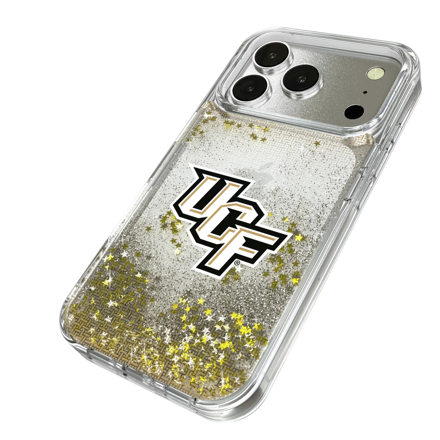 University of Central Florida Golden Knights Linen Glitter Phone Case for Apple iPhone