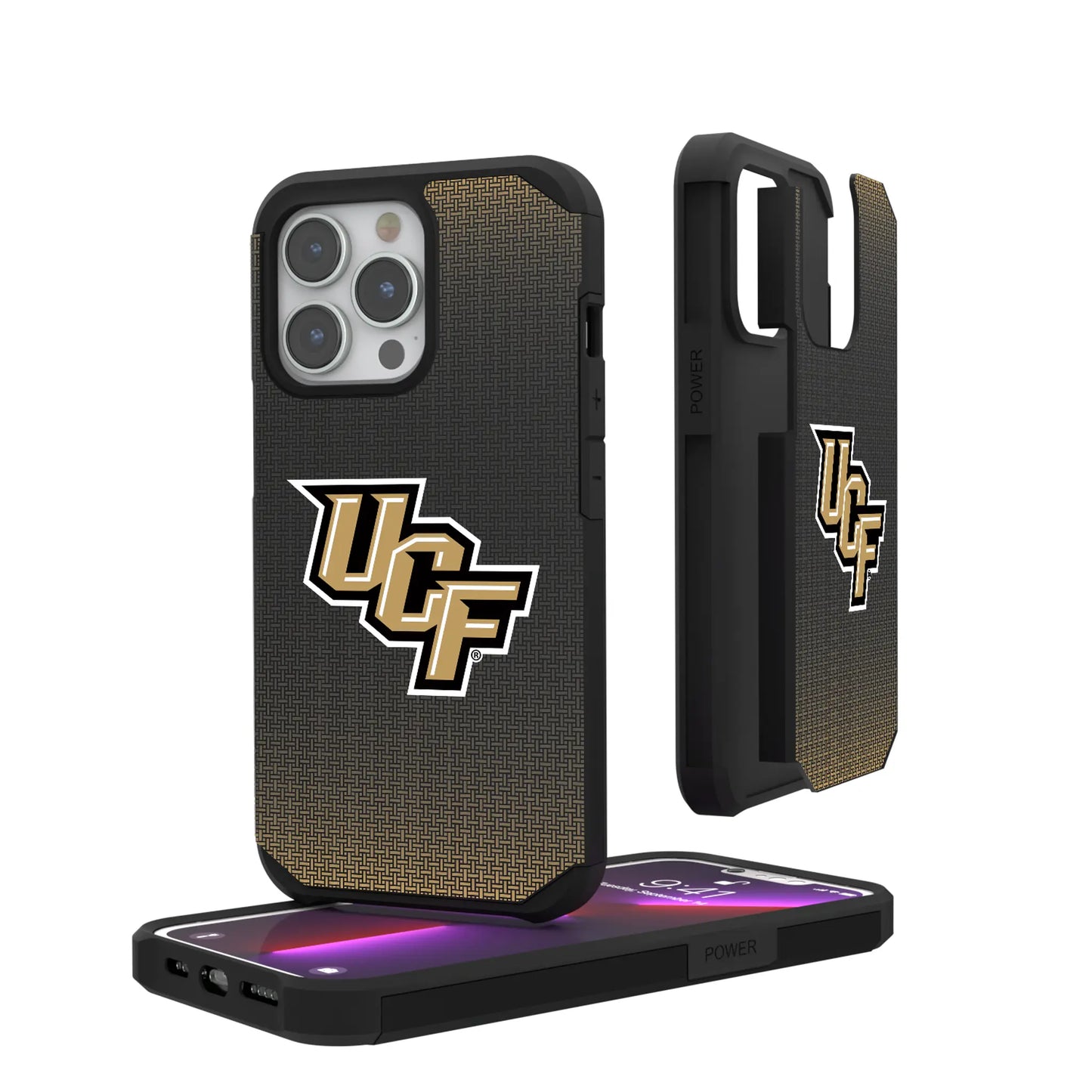 University of Central Florida Golden Knights Linen Rugged Phone Case for Apple iPhone
