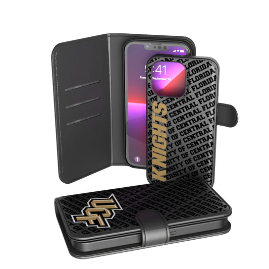 University of Central Florida Golden Knights Monocolor Tilt Wallet Phone Case for Apple iPhone