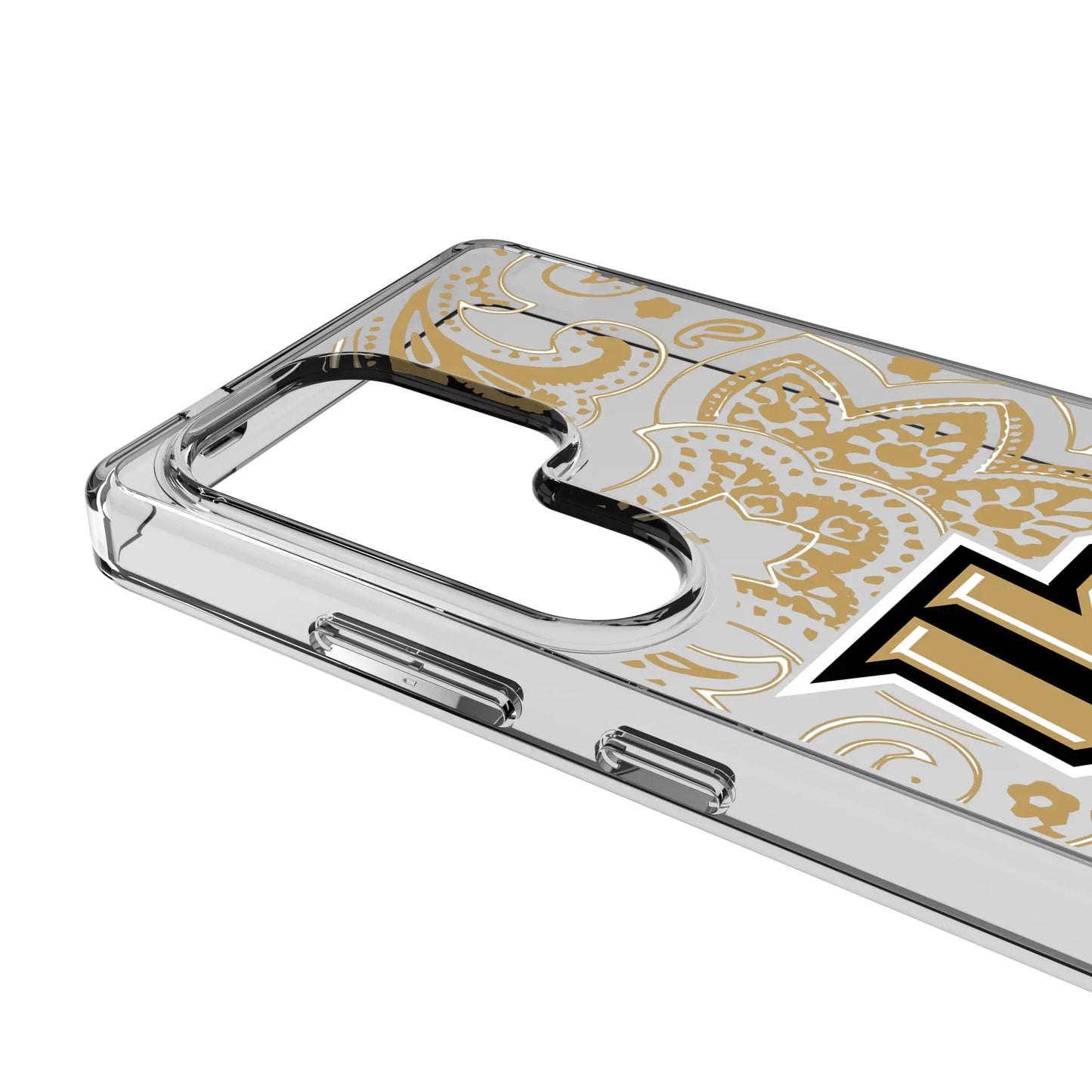University of Central Florida Golden Knights Paisley Clear Phone Case for Samsung Galaxy