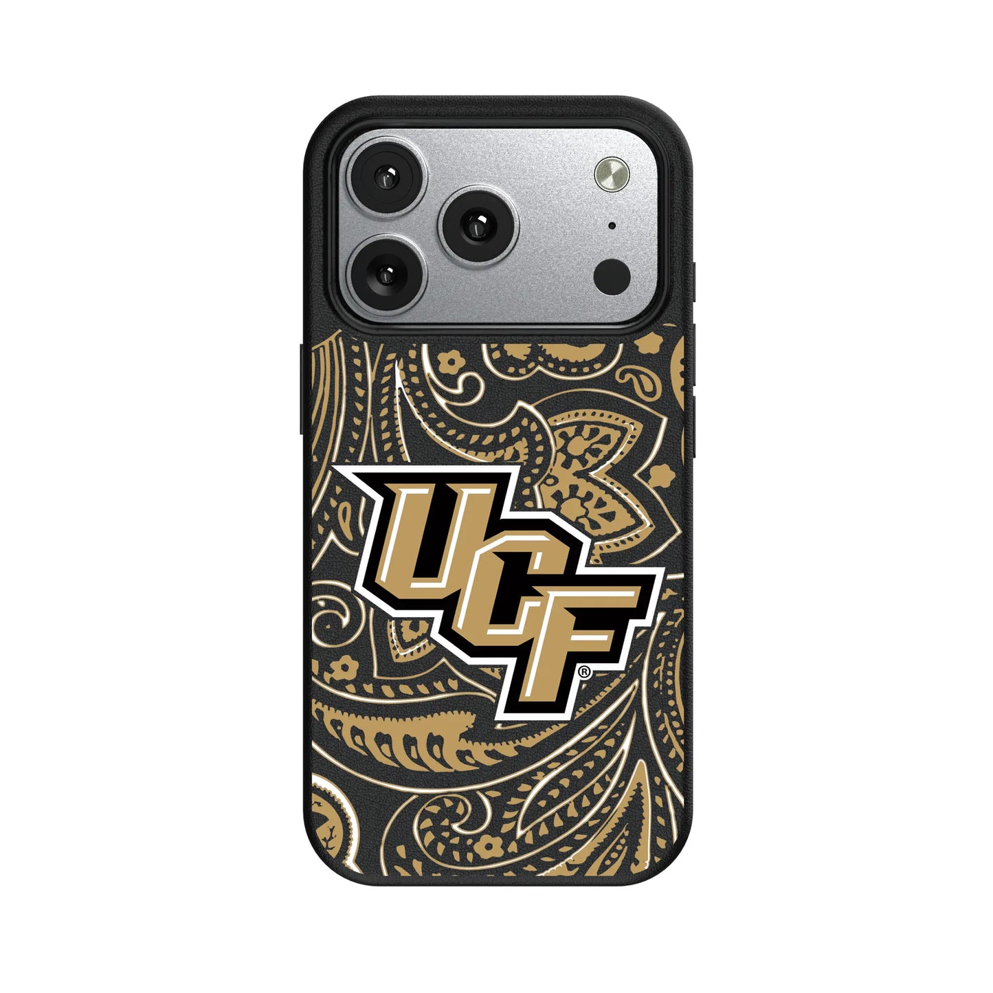 University of Central Florida Golden Knights Paisley MagSafe Compatible Phone Case for Apple iPhone