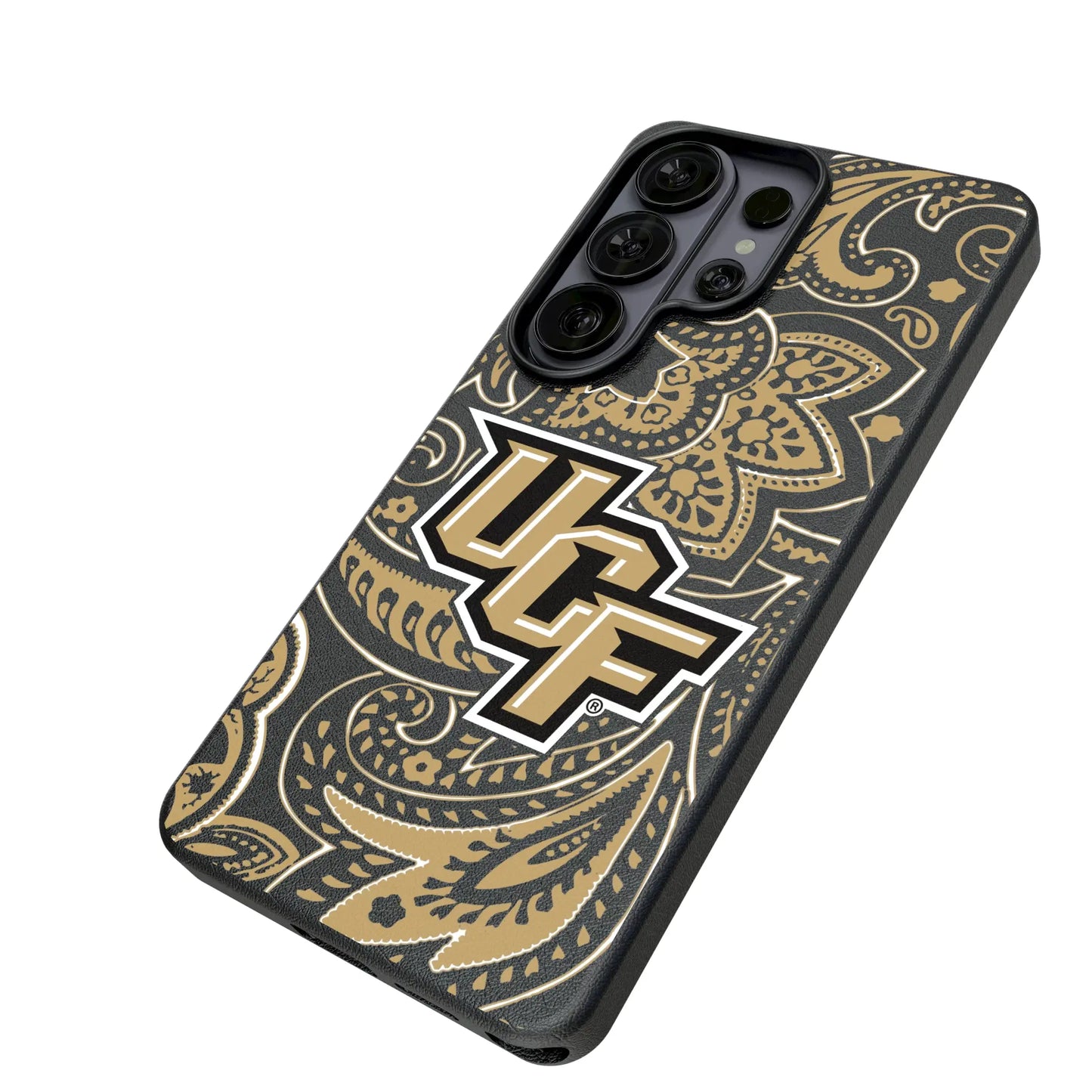 University of Central Florida Golden Knights Paisley MagSafe Compatible Phone Case for Samsung Galaxy