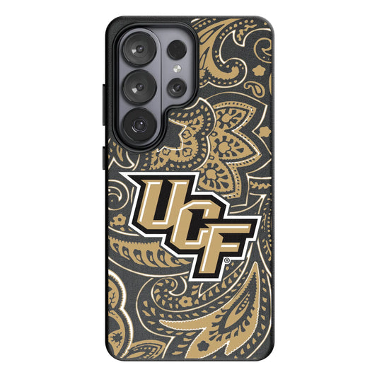 University of Central Florida Golden Knights Paisley MagSafe Compatible Phone Case for Samsung Galaxy