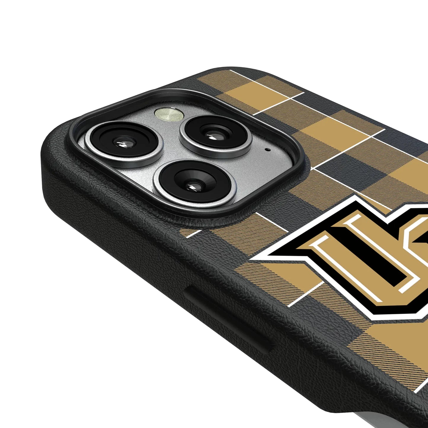 University of Central Florida Golden Knights Plaid MagSafe Compatible Phone Case for Apple iPhone