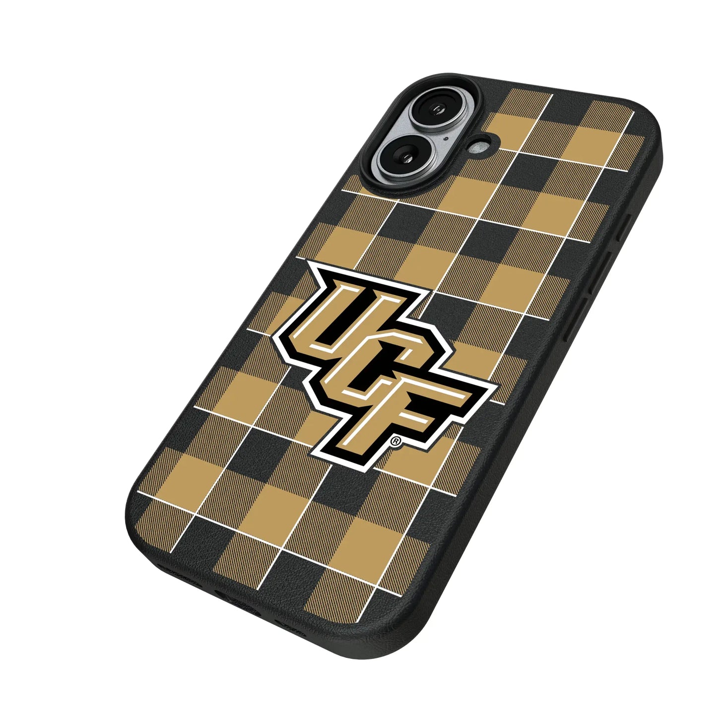 University of Central Florida Golden Knights Plaid MagSafe Compatible Phone Case for Apple iPhone