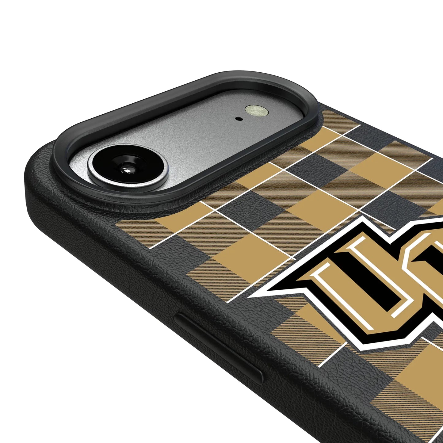 University of Central Florida Golden Knights Plaid MagSafe Compatible Phone Case for Apple iPhone