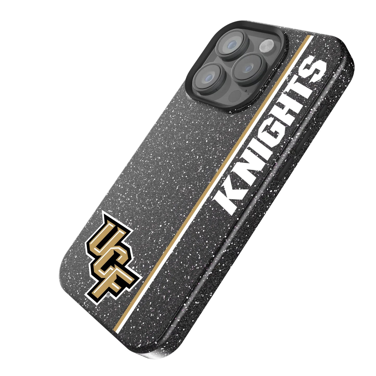 University of Central Florida Golden Knights Sidebar Black Bling Phone Case for Apple iPhone