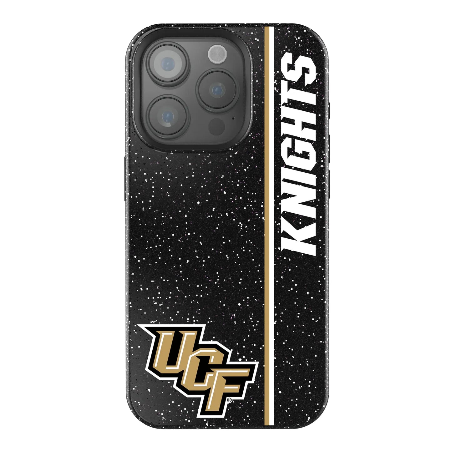 University of Central Florida Golden Knights Sidebar Black Bling Phone Case for Apple iPhone
