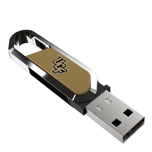 University of Central Florida Golden Knights Solid USB 64GB Clip Style Flash Drive