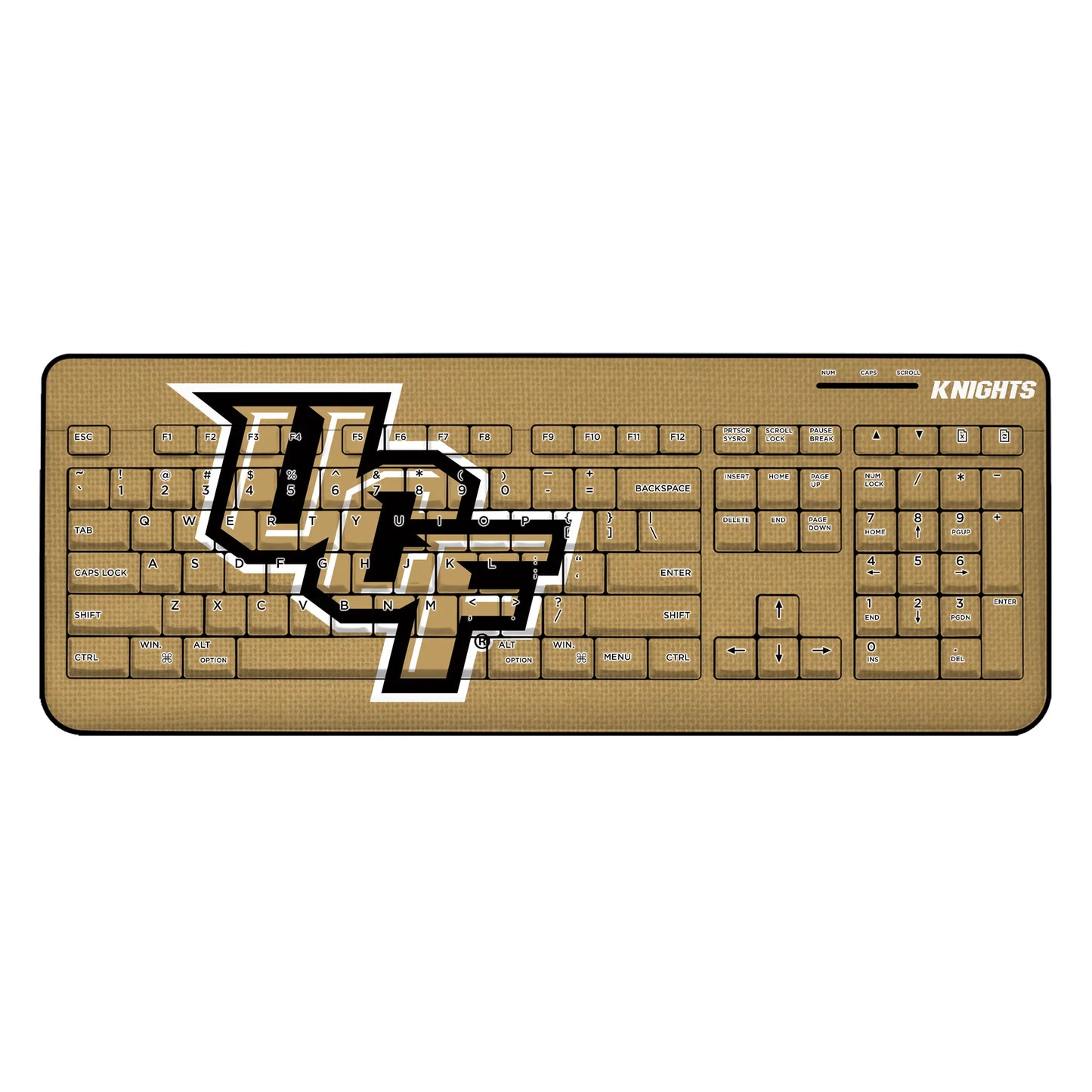 University of Central Florida Golden Knights Solid Wireless USB Keyboard