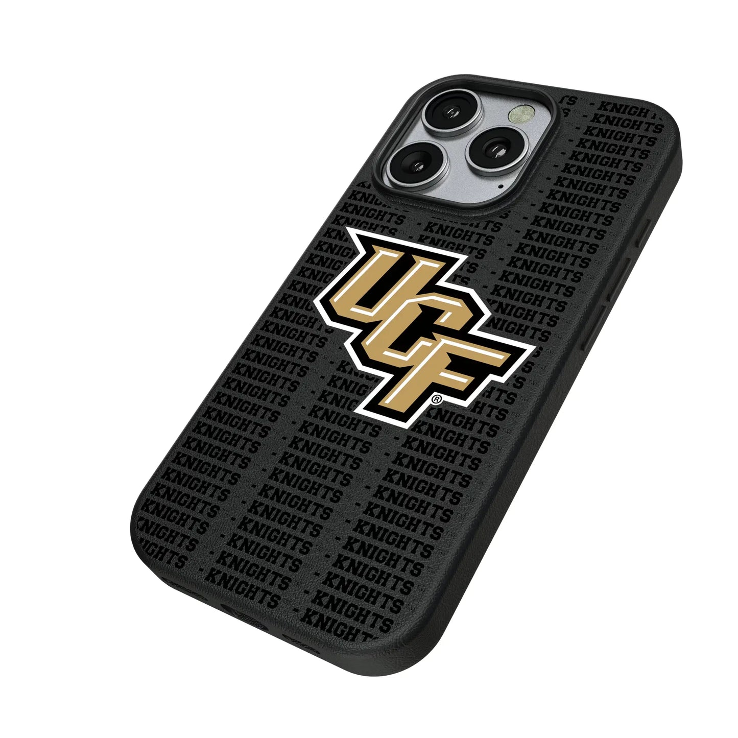 University of Central Florida Golden Knights Text Backdrop MagSafe Compatible Phone Case for Apple iPhone