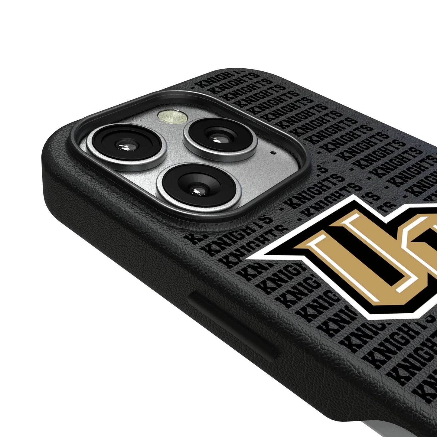 University of Central Florida Golden Knights Text Backdrop MagSafe Compatible Phone Case for Apple iPhone