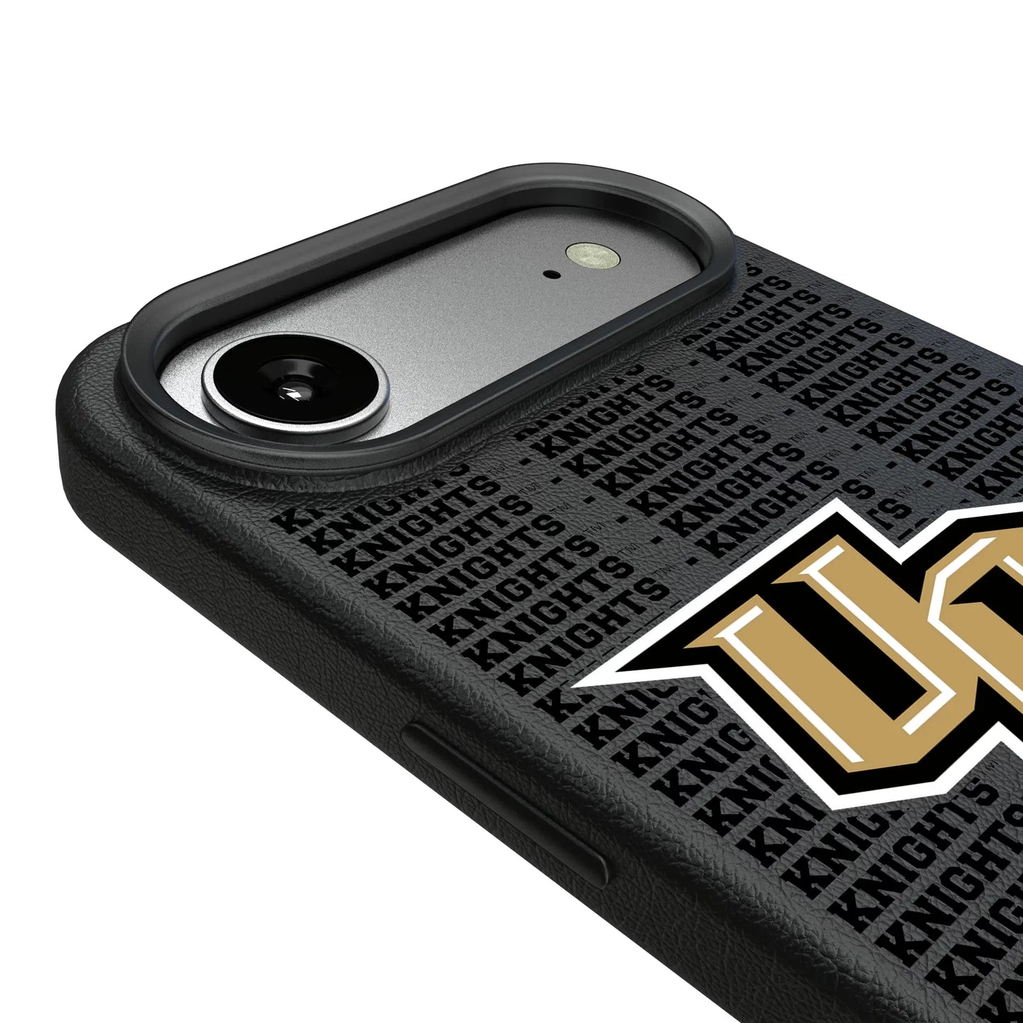 University of Central Florida Golden Knights Text Backdrop MagSafe Compatible Phone Case for Apple iPhone
