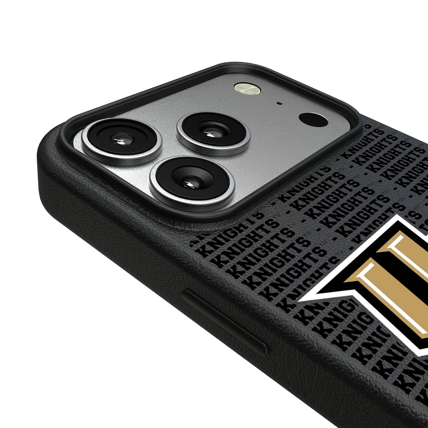 University of Central Florida Golden Knights Text Backdrop MagSafe Compatible Phone Case for Apple iPhone