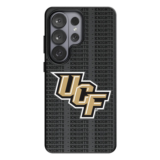 University of Central Florida Golden Knights Text Backdrop MagSafe Compatible Phone Case for Samsung Galaxy