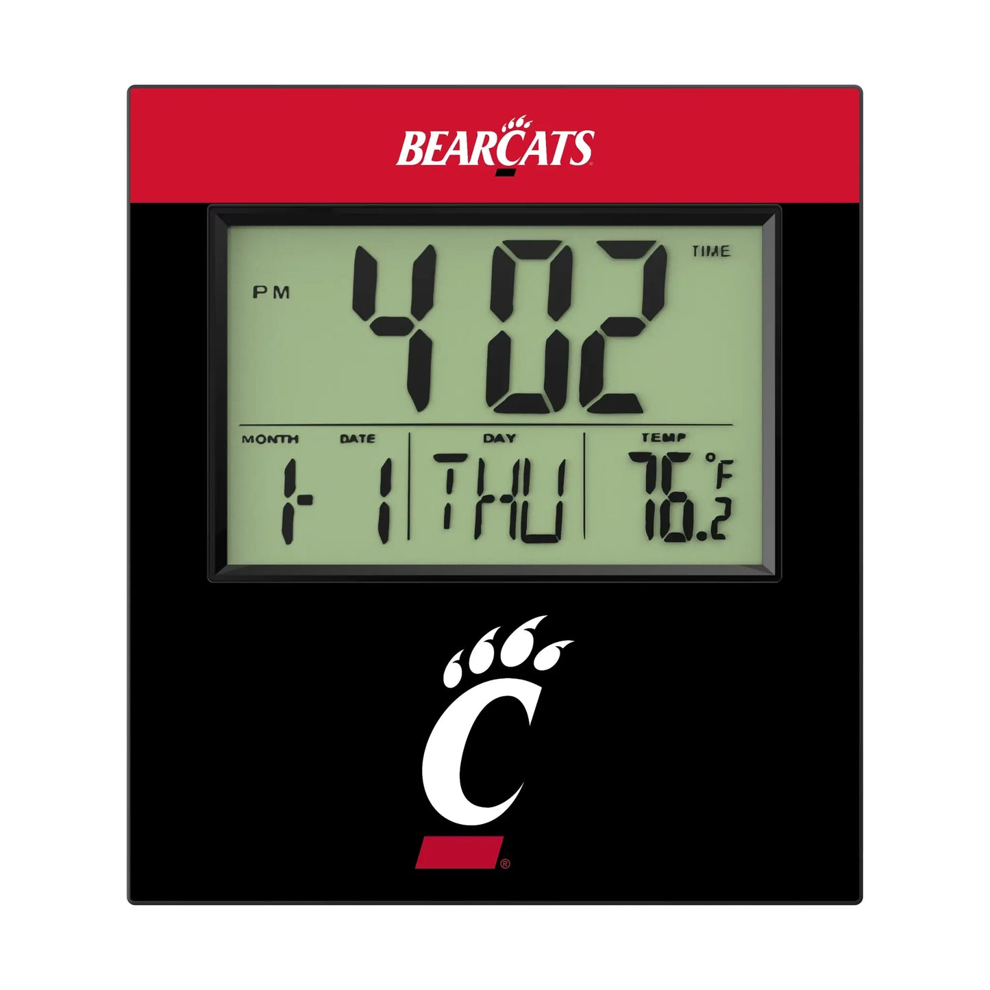 University of Cincinnati Bearcats Color Block Wall Clock