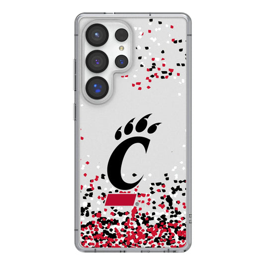 University of Cincinnati Bearcats Confetti Clear Phone Case for Samsung Galaxy