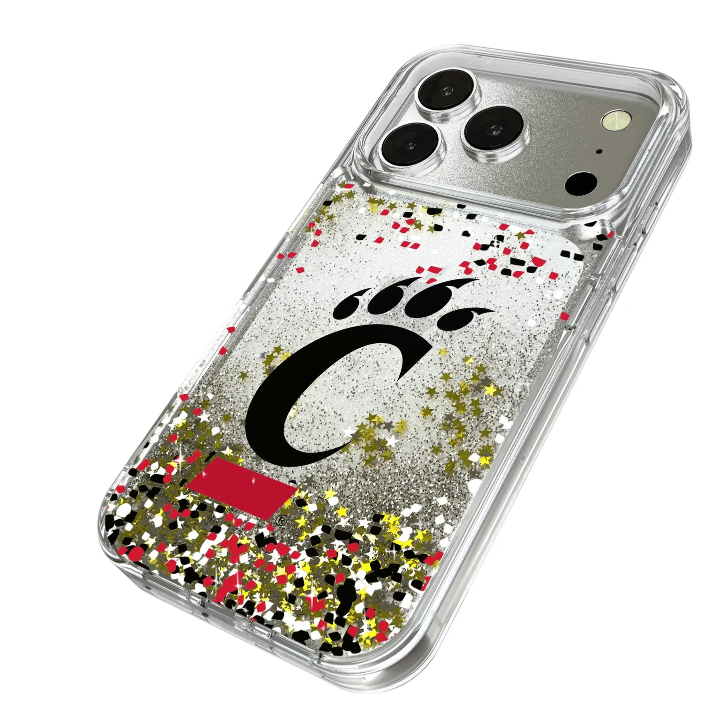 University of Cincinnati Bearcats Confetti Glitter Phone Case for Apple iPhone