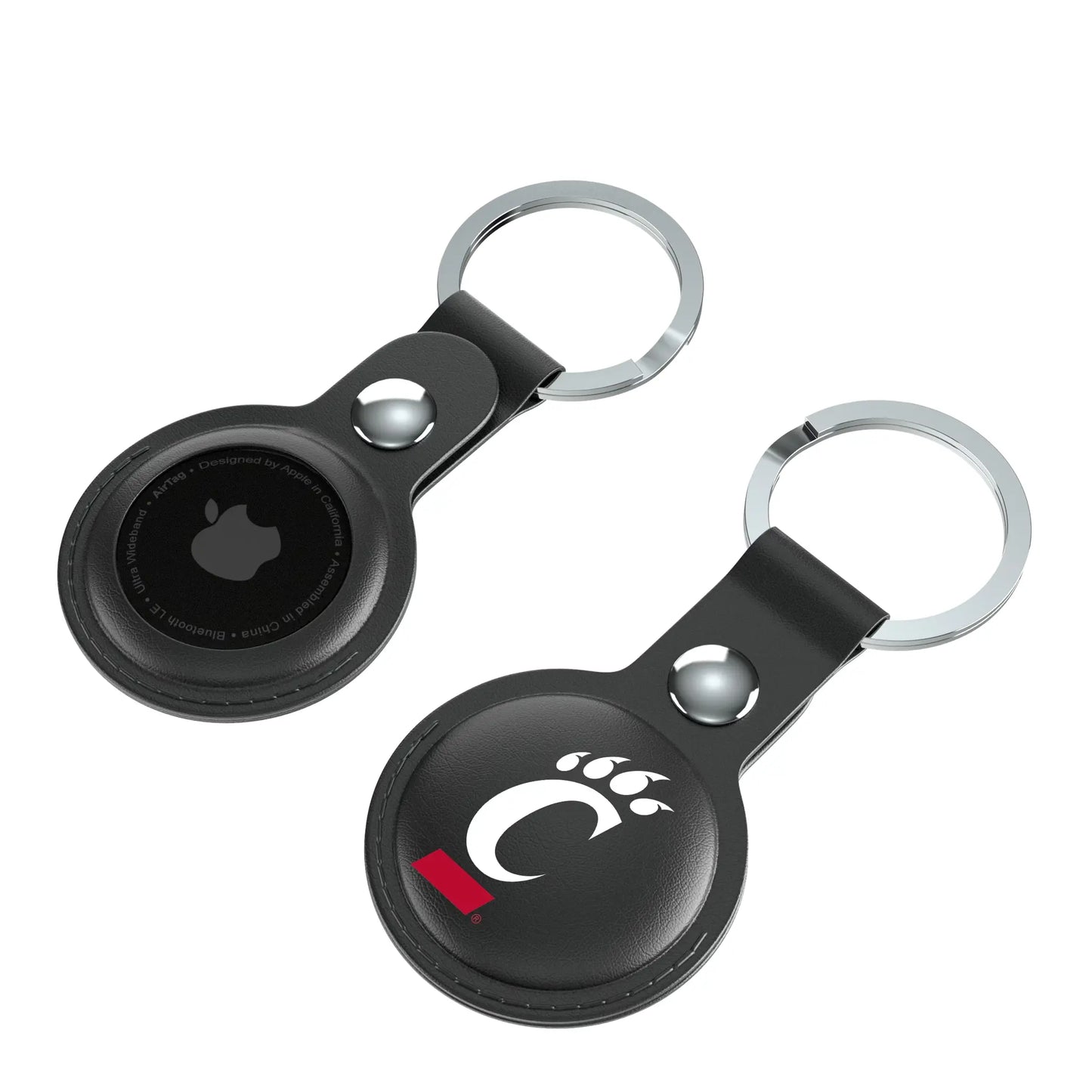 University of Cincinnati Bearcats Insignia Black Airtag Holder 2-Pack