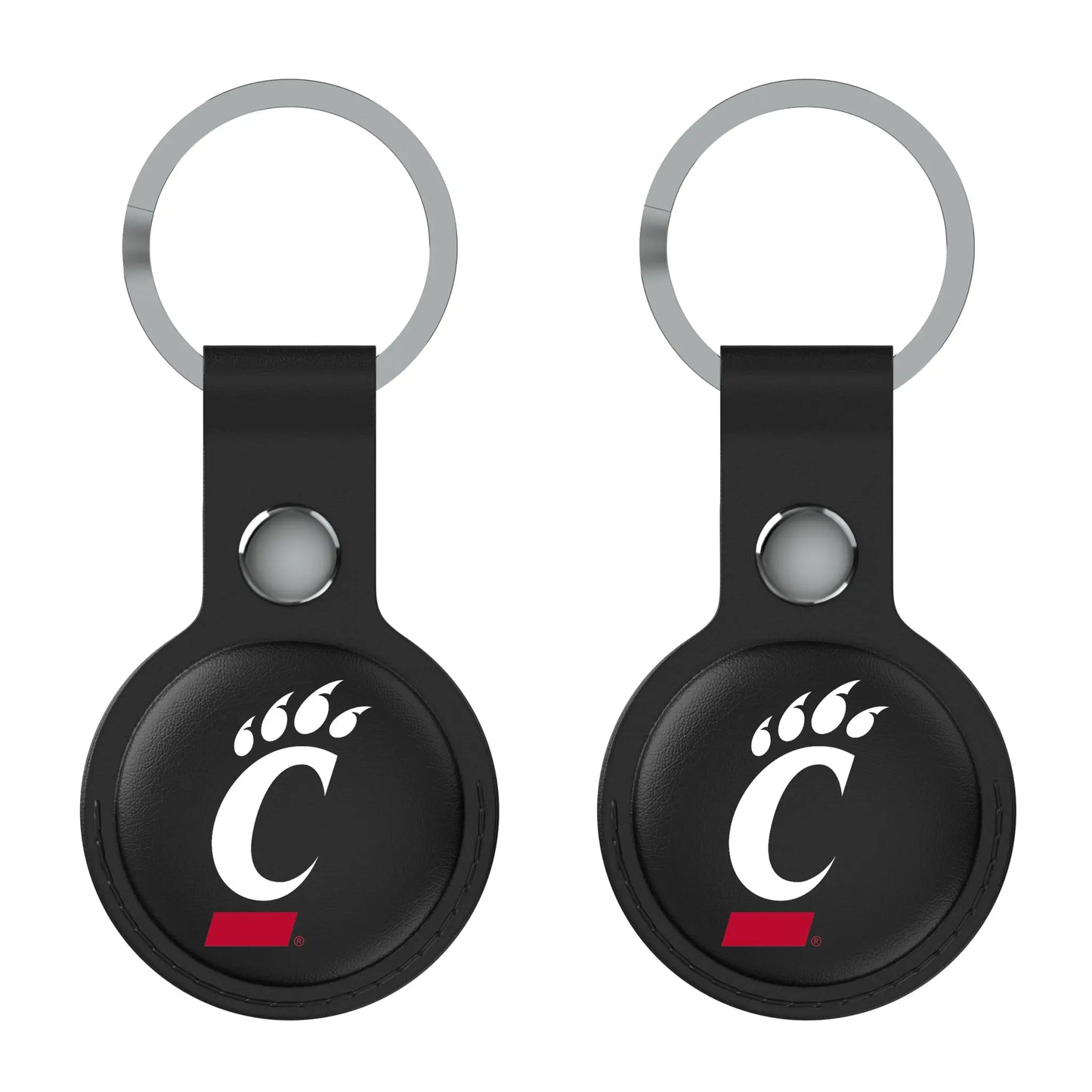 University of Cincinnati Bearcats Insignia Black Airtag Holder 2-Pack