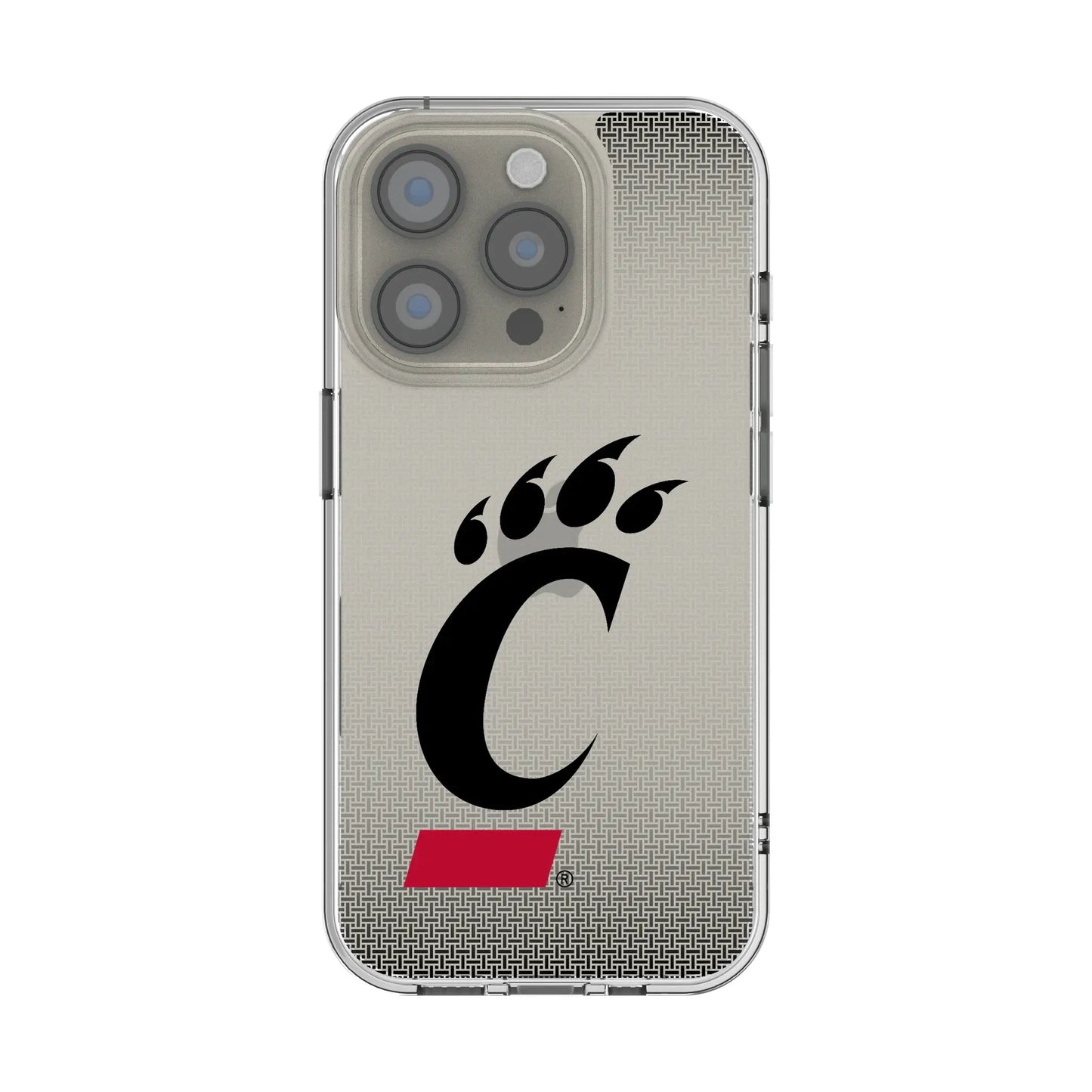 University of Cincinnati Bearcats Linen Clear Phone Case for Apple iPhone