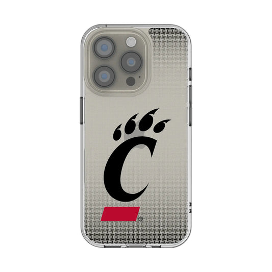 University of Cincinnati Bearcats Linen Clear Phone Case for Apple iPhone