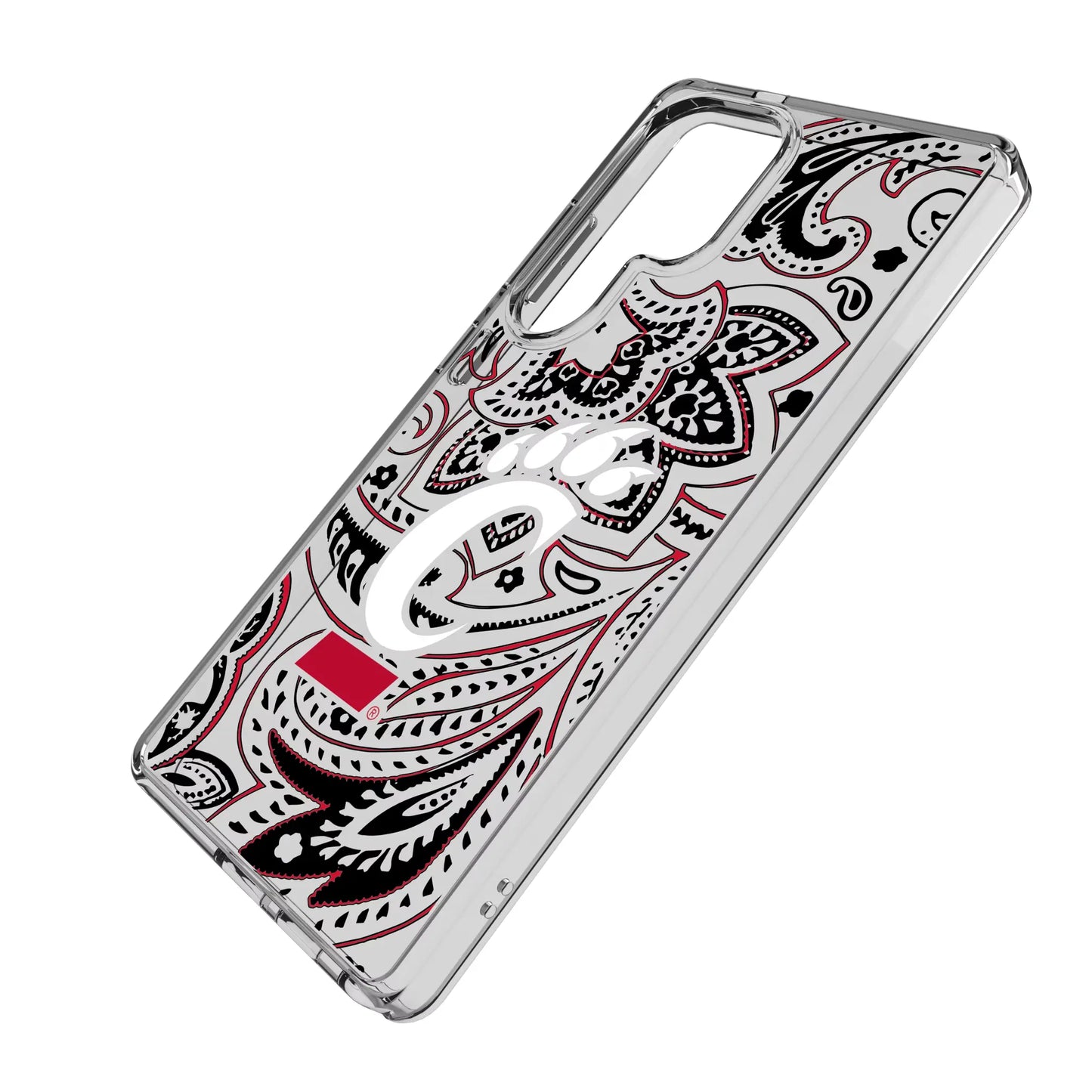 University of Cincinnati Bearcats Paisley Clear Phone Case for Samsung Galaxy