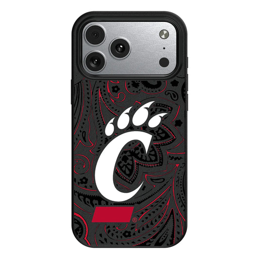 University of Cincinnati Bearcats Paisley MagSafe Compatible Phone Case for Apple iPhone