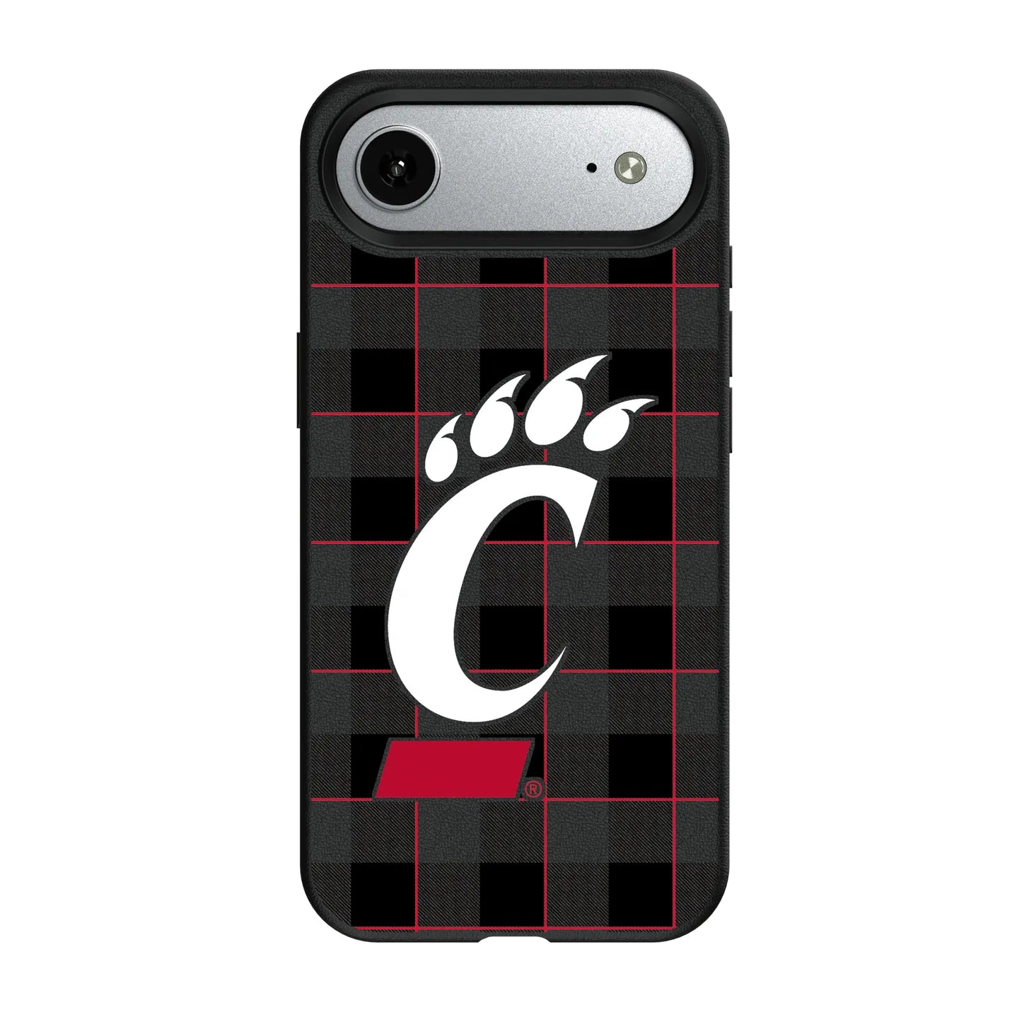 University of Cincinnati Bearcats Plaid MagSafe Compatible Phone Case for Apple iPhone