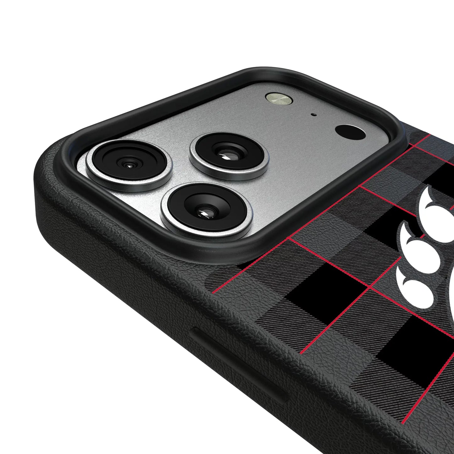 University of Cincinnati Bearcats Plaid MagSafe Compatible Phone Case for Apple iPhone