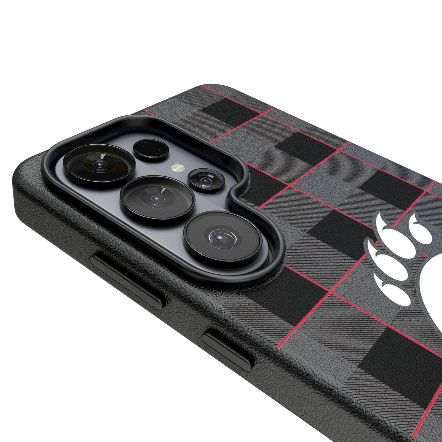 University of Cincinnati Bearcats Plaid MagSafe Compatible Phone Case for Samsung Galaxy