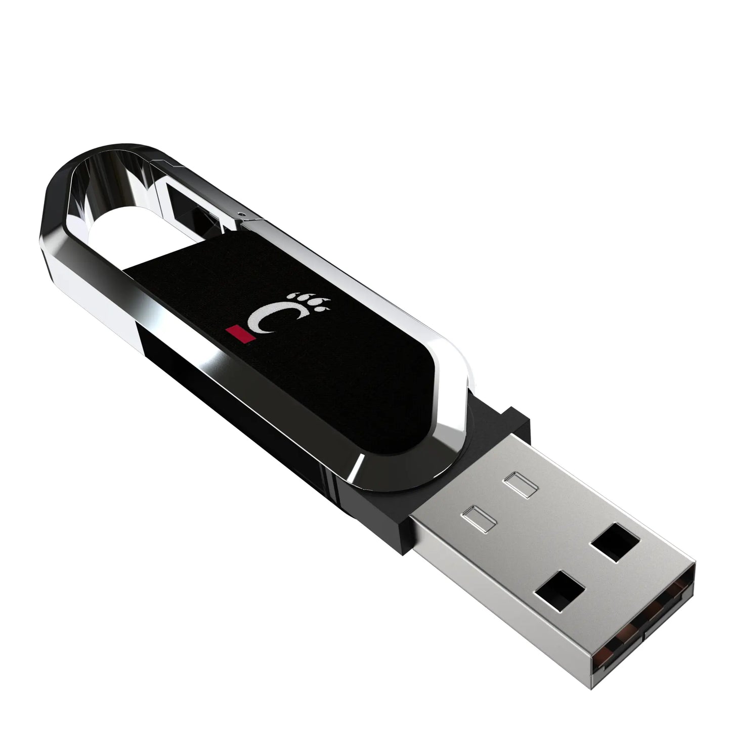 University of Cincinnati Bearcats Solid USB 64GB Clip Style Flash Drive