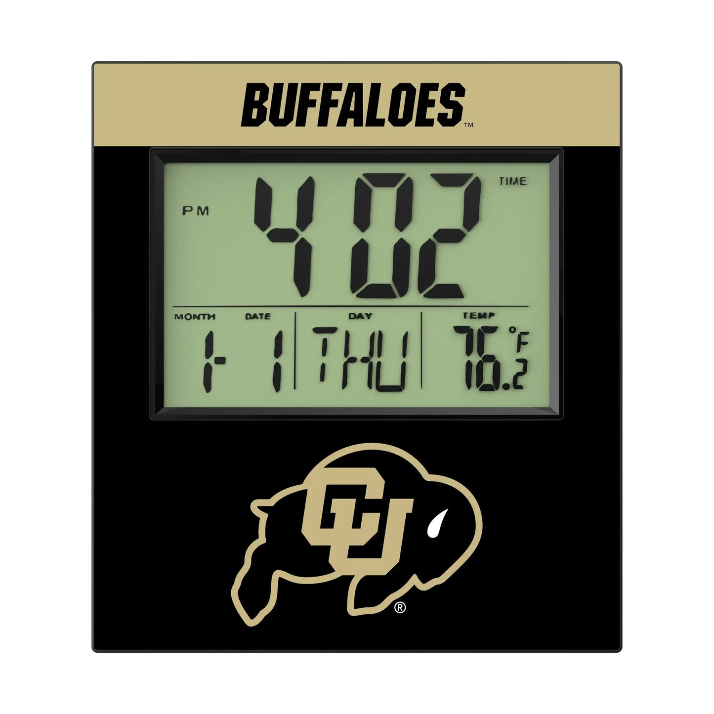 University of Colorado Buffaloes Color Block Wall Clock