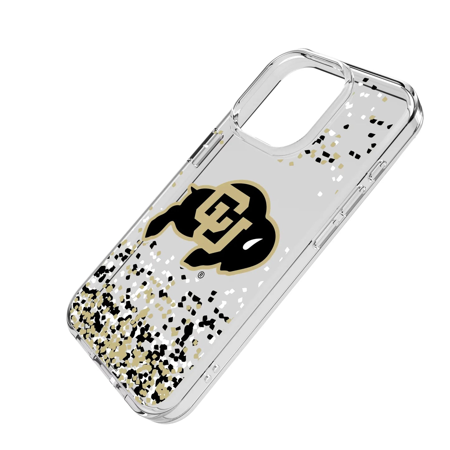 University of Colorado Buffaloes Confetti Clear Phone Case for Apple iPhone