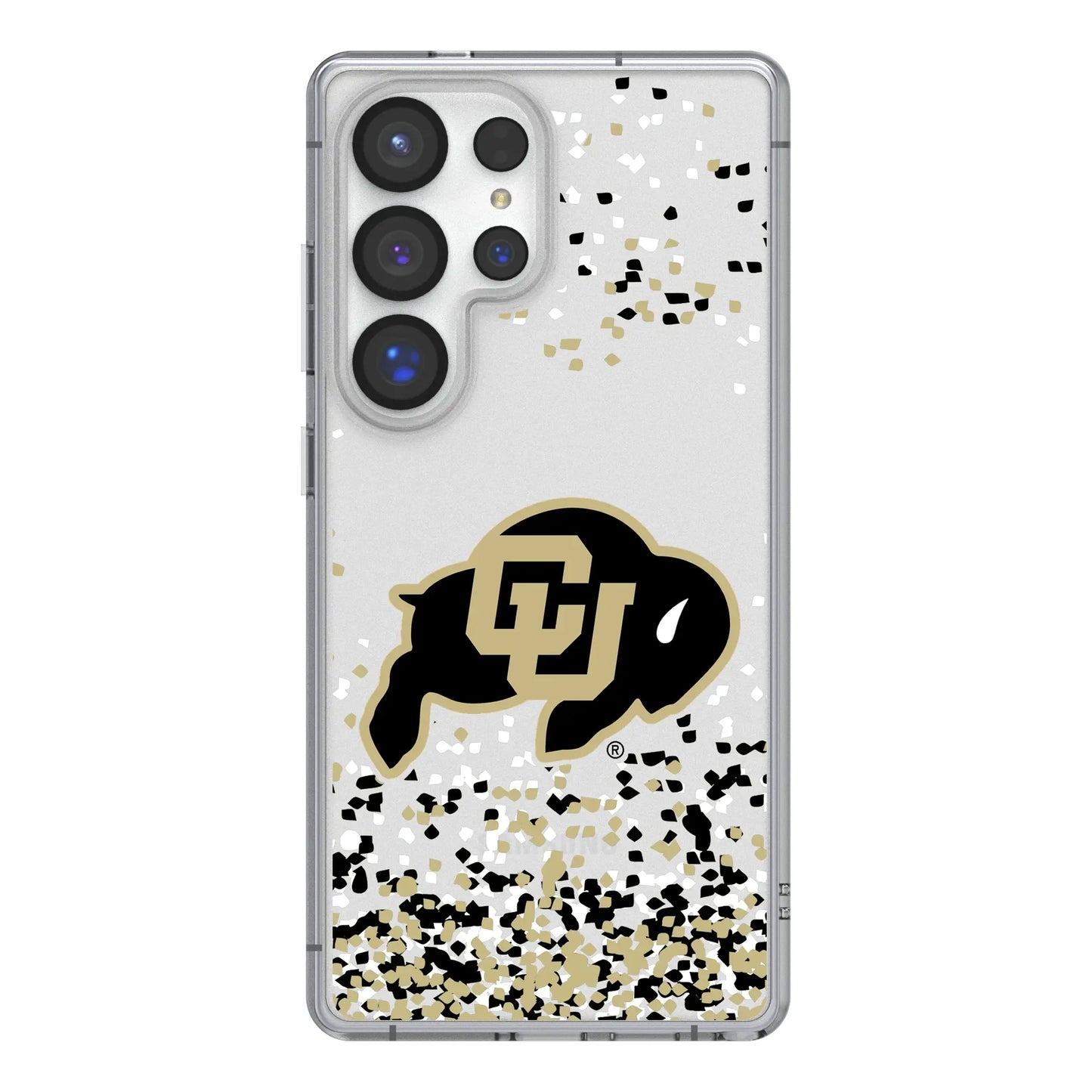 University of Colorado Buffaloes Confetti Clear Phone Case for Samsung Galaxy