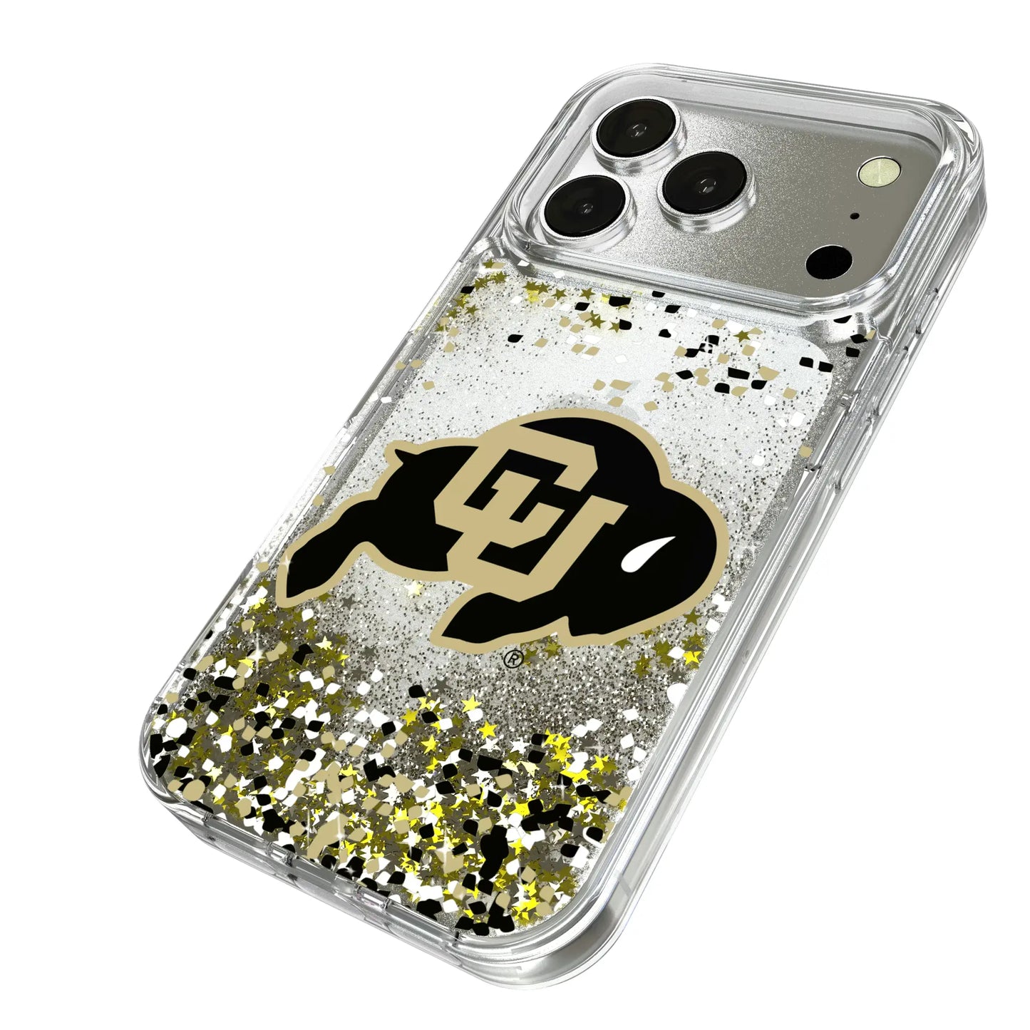 University of Colorado Buffaloes Confetti Glitter Phone Case for Apple iPhone