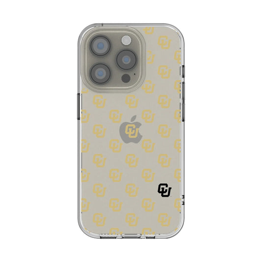 University of Colorado Buffaloes Fashion Pattern Clear Phone Case for Apple iPhone