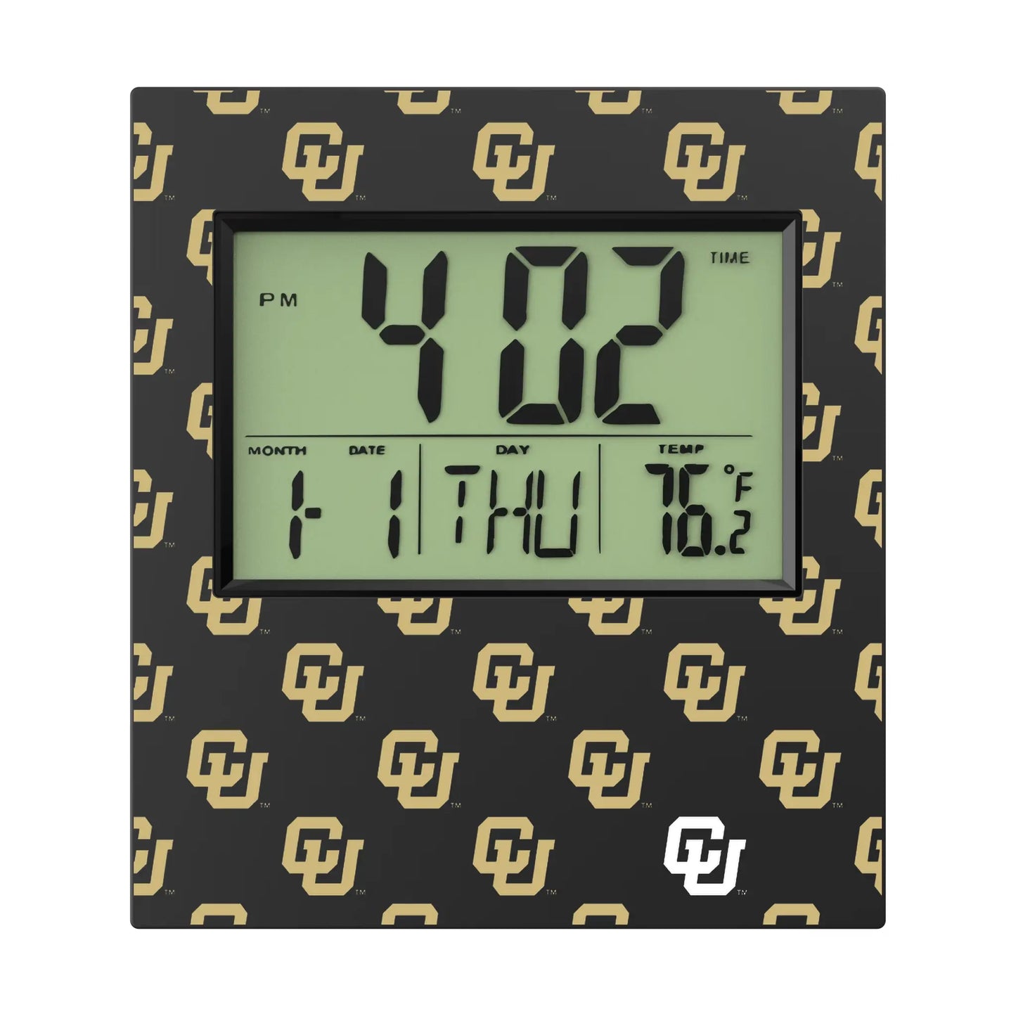 University of Colorado Buffaloes Fashion Pattern Wall Clock