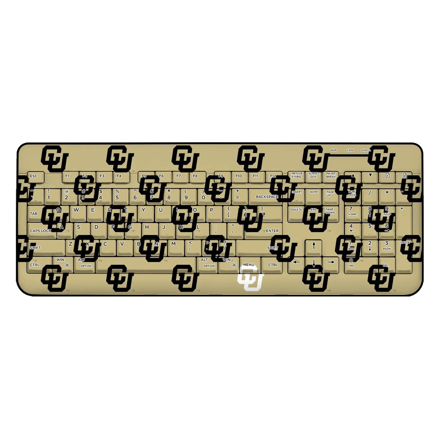 University of Colorado Buffaloes Fashion Pattern Wireless USB Keyboard