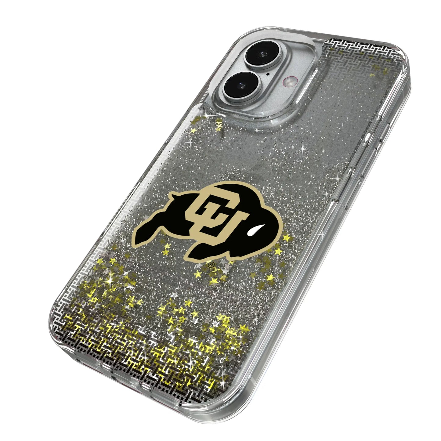 University of Colorado Buffaloes Linen Glitter Phone Case for Apple iPhone