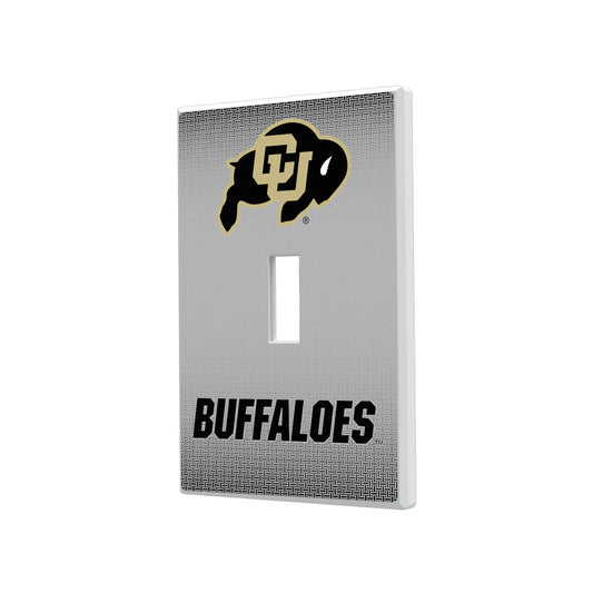 University of Colorado Buffaloes Linen Hidden-Screw Light Switch Plate