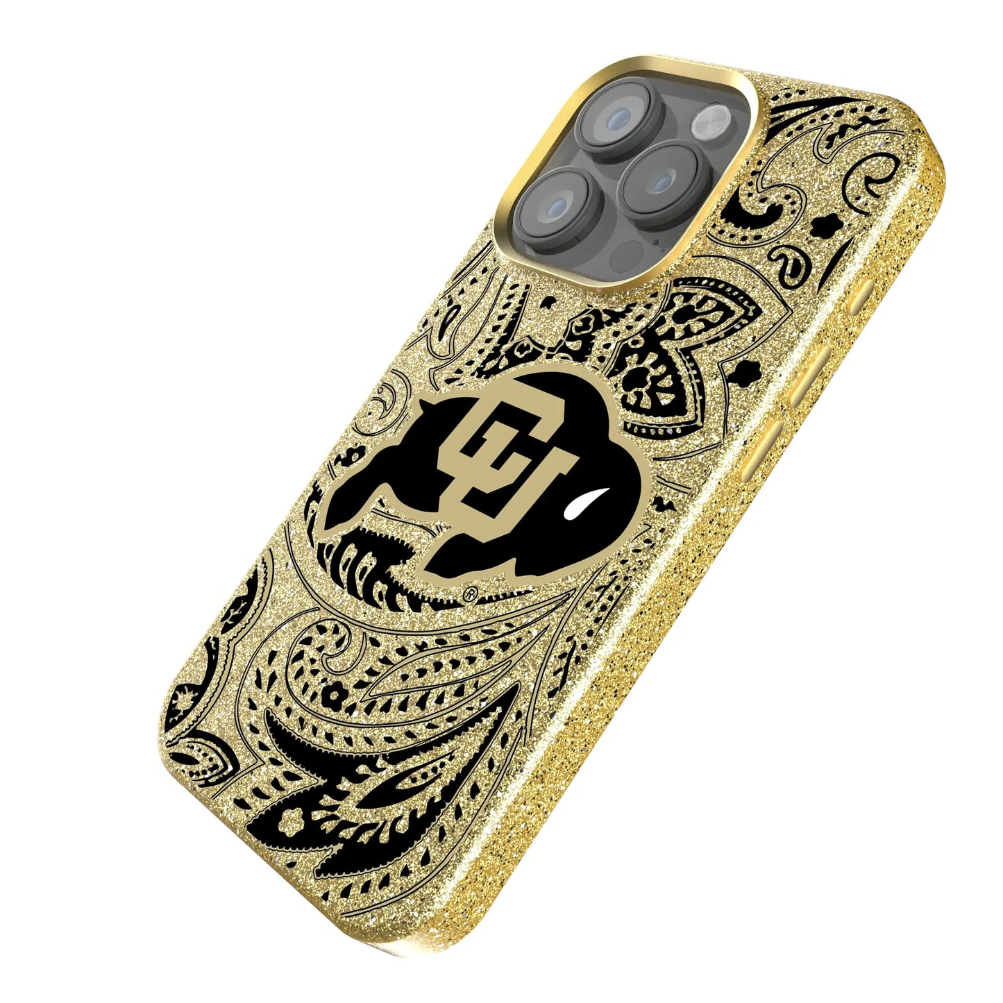 University of Colorado Buffaloes Paisley Bling Phone Case for Apple iPhone