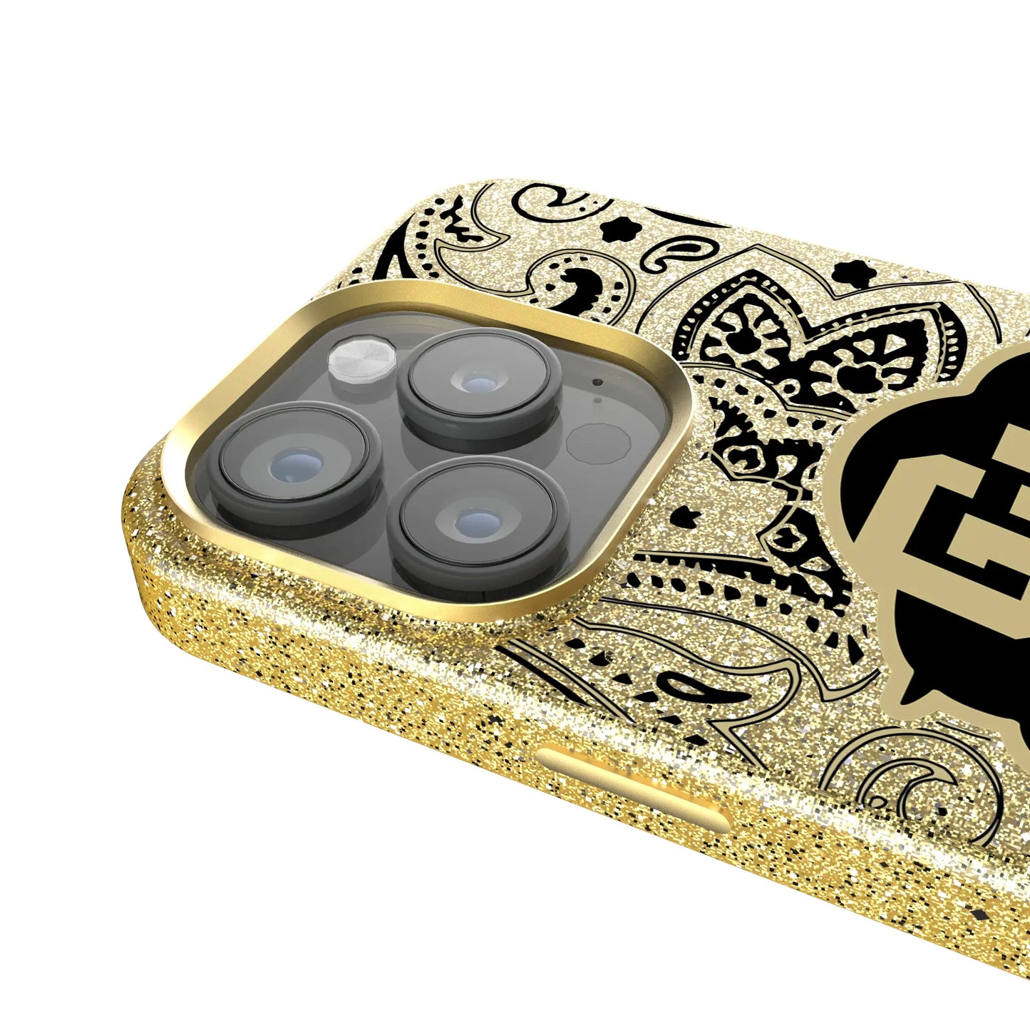 University of Colorado Buffaloes Paisley Bling Phone Case for Apple iPhone