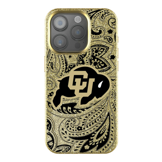 University of Colorado Buffaloes Paisley Bling Phone Case for Apple iPhone