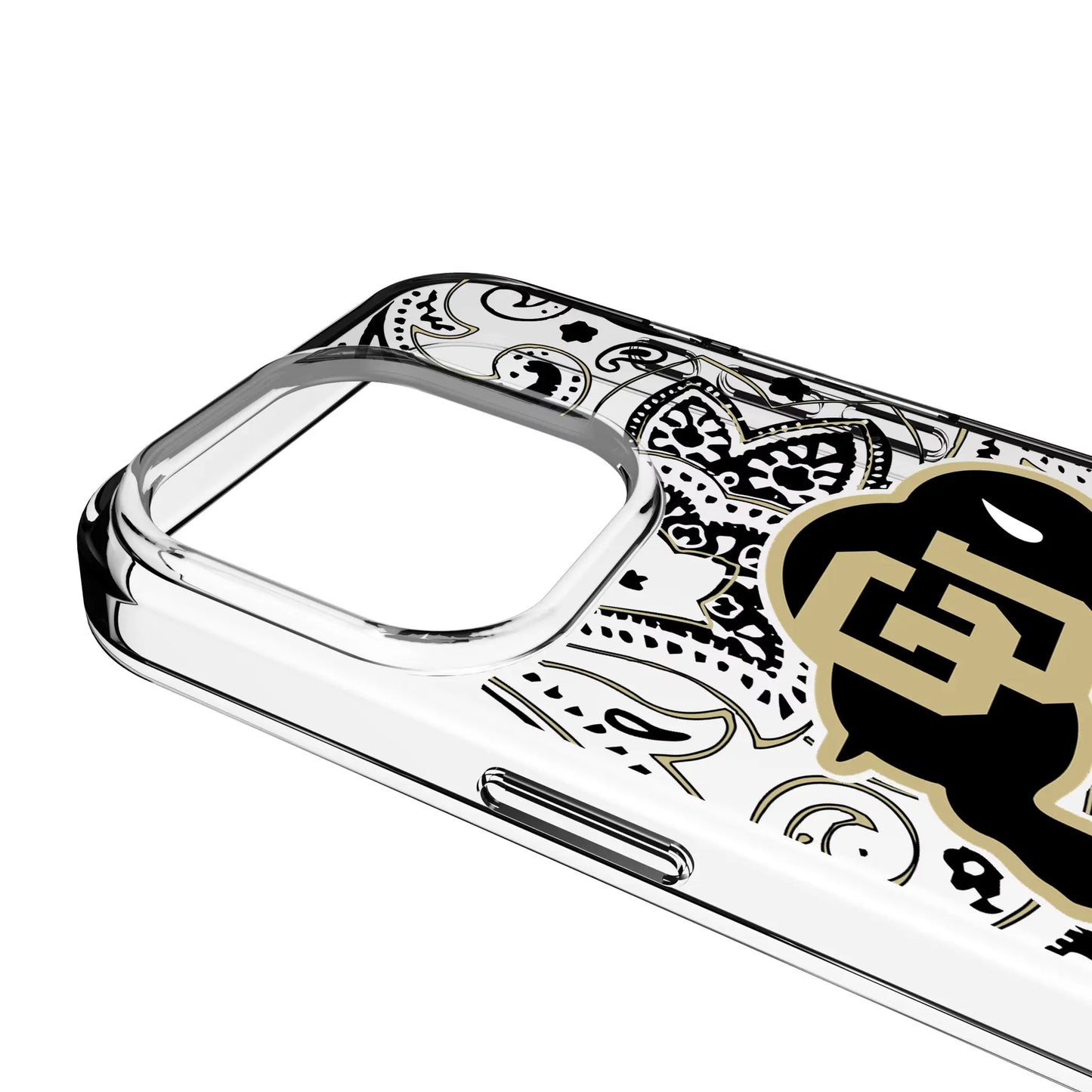 University of Colorado Buffaloes Paisley Clear Phone Case for Apple iPhone