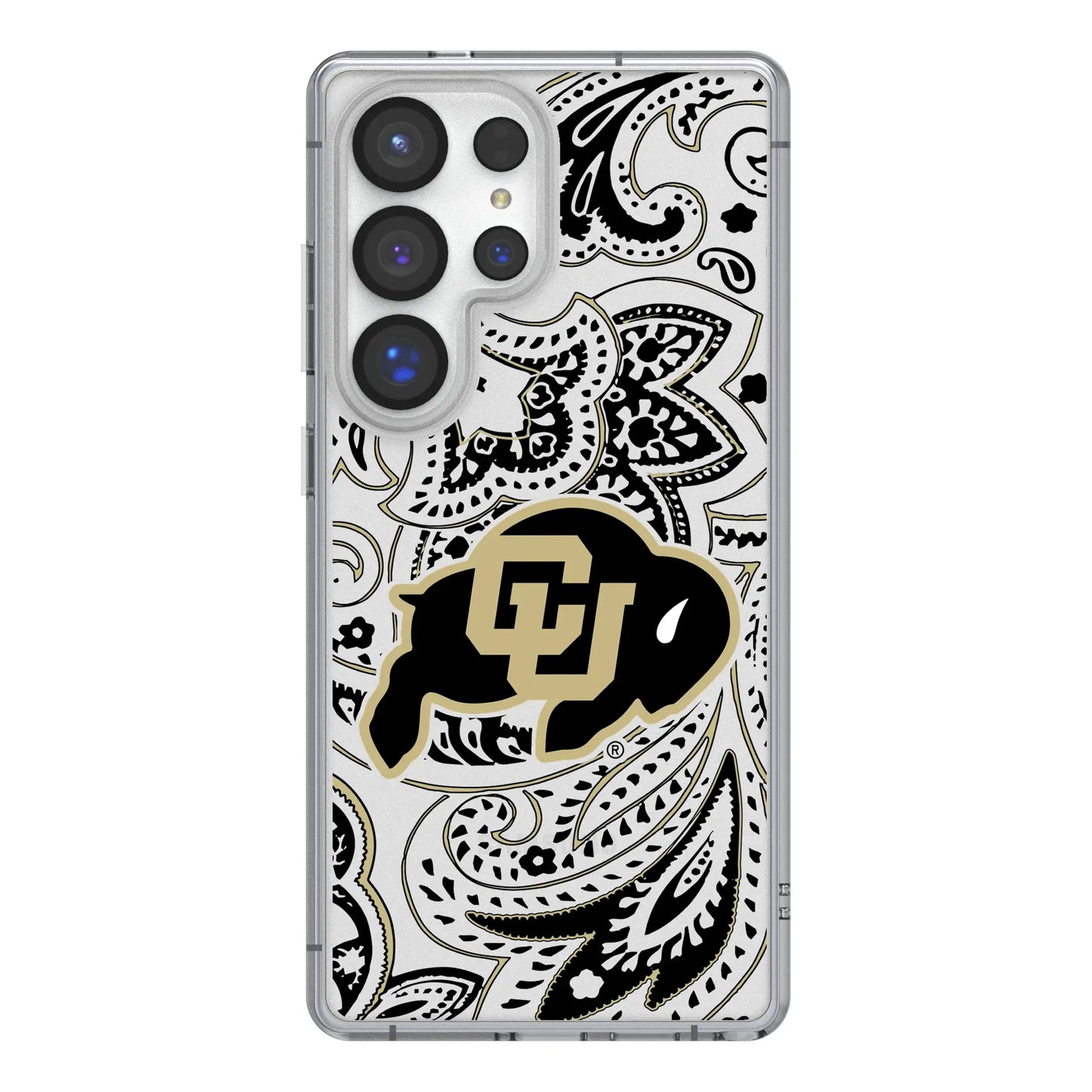 University of Colorado Buffaloes Paisley Clear Phone Case for Samsung Galaxy