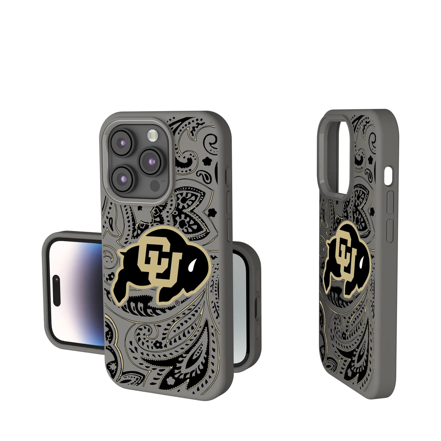 University of Colorado Buffaloes Paisley Soft Touch Phone Case for Apple iPhone
