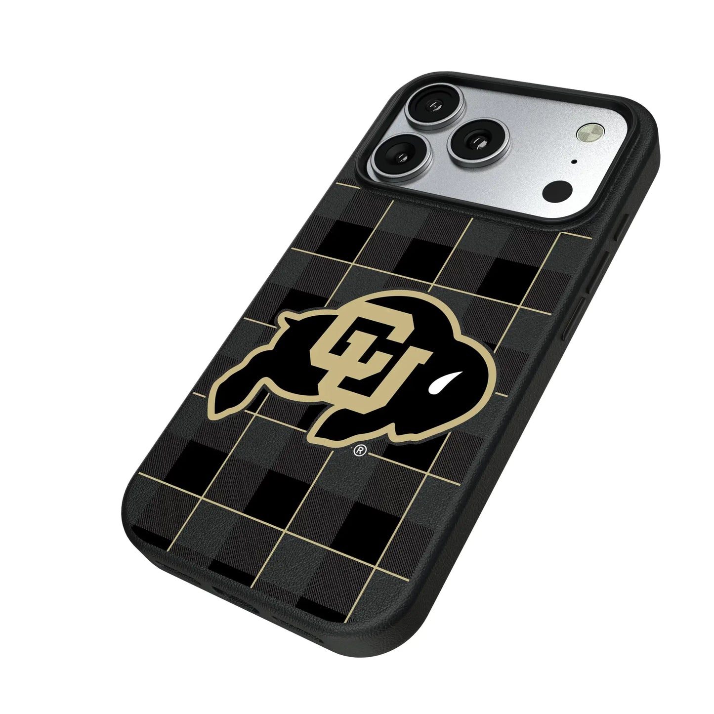 University of Colorado Buffaloes Plaid MagSafe Compatible Phone Case for Apple iPhone
